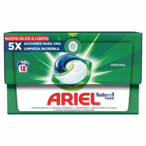 Ariel Pods Todo en 1 Original 18 Lavados Detergente en Cápsulas