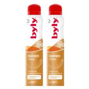 Byly Desodorante Extrem Citrus 100h de Protección en Spray Duplo (2x200ml)
