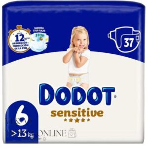 Dodot Sensitive Talla 6 (+13 kg) Paquete de 37 pañales