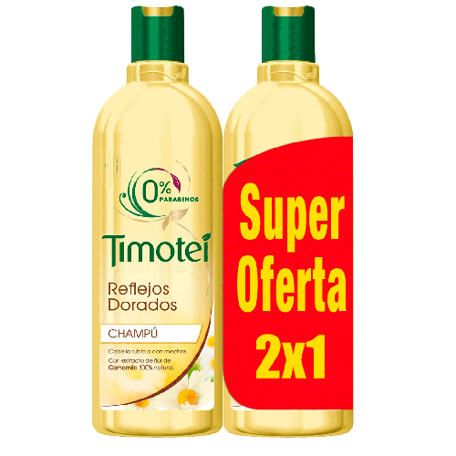 Timotei Champú Reflejos Dorados Pack 2 x 400ml