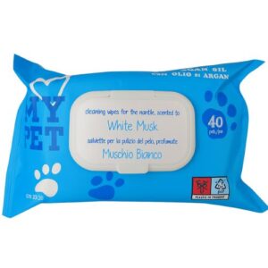Toallitas para Mascotas I Love My Pet Almizcle Blanco Paquete de 40 toallitas