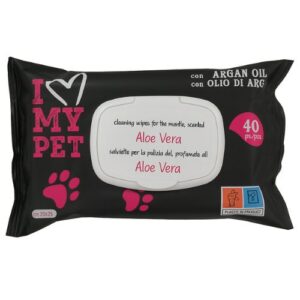 Toallitas para Mascotas I Love My Pet Aloe Vera Paquete de 40
