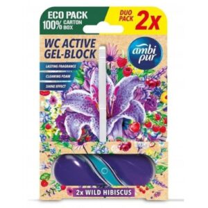 Ambi Pur WC Active Wild Hibiscus Gel-Block Pack Ahorro