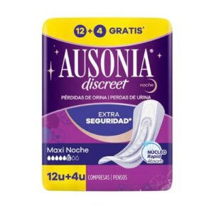 Ausonia Discreet Noche Maxi 12 + 4 Compresas