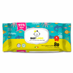 Baby Lindo Aqua 99% Paquete de 80 toallitas húmedas para bebé