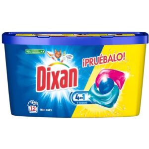 Dixan 4 en 1 Detergente en cápsulas Caja de 12