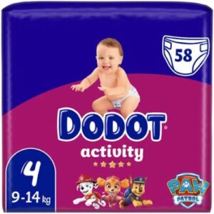 Dodot Activity Talla 4 (9-14kg) Paquete de 58 pañales