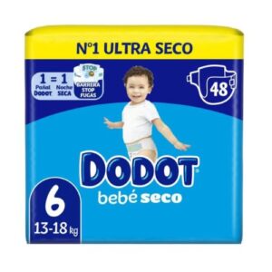 Dodot Bebé Seco Talla 6 (13-18kg) Paquete de 48 Pañales