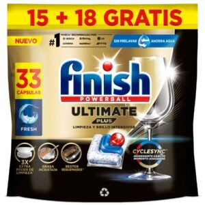 Finish Ultimate Plus Lavavajillas Bolsa de 33 cápsulas