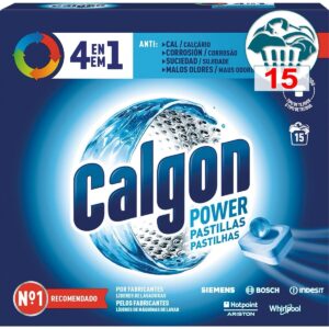 Calgon Powerball Pastillas Antical 4 en 1 para la Lavadora 15 unidades