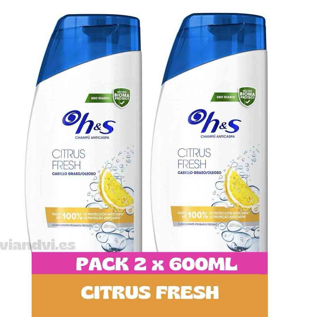 H&S Champú Anticaspa Citrus Fresh Duplo 2 x 600ml