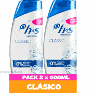 H&S Champú Anticaspa Clásico Duplo 2 x 600ml