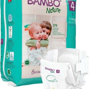 Pañales Bambo Nature Talla 4 (7-14kg) Pack 24 pañales