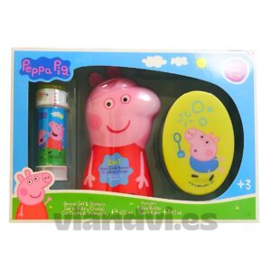 Peppa Pig Set De Gel y Champú 2 en 1 + Esponja + Pompero de 60ml