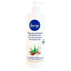Lov'yc Leche Hidratante 400 ml con Aloe Vera y Aceite de Almendras â€“ Piel Seca