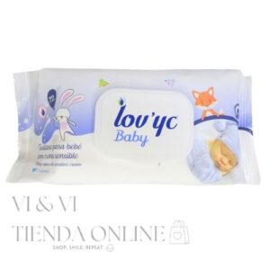 Lov'yc Toallitas Humedas para Bebé con Crema Sensible Paquete de 72