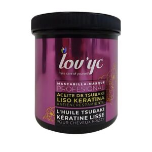 Lov'yc Mascarilla Profesional Liso Keratina Antiencrespamiento con Aceite de Tsubaki 700 ml