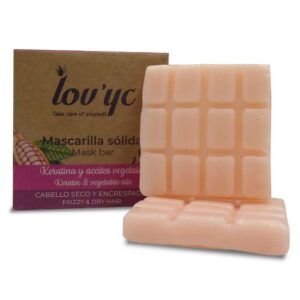 Lov'yc Mascarilla Sólida 48 g con Keratina y Aceites Vegetales  Cabello Seco y Encrespado