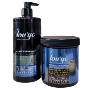 Lovyc Ortiga Blanca y Cebolla Roja Champú y Mascarilla Profesional