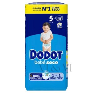 Dodot Bebé Seco Talla 5 (11-16kg) Paquete de 54 pañales